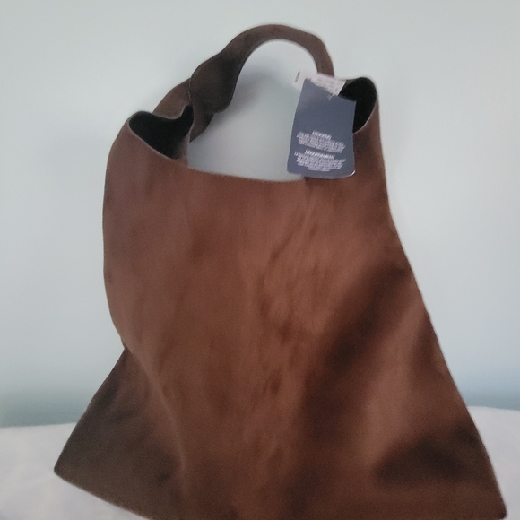Vegan Suede Slouchy Tote Bag - Picture 5 of 6